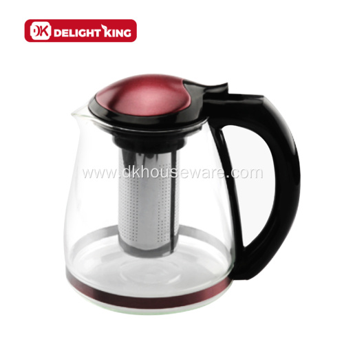 Heat Resistant Glass Teapot With Stainless Steel Infuser